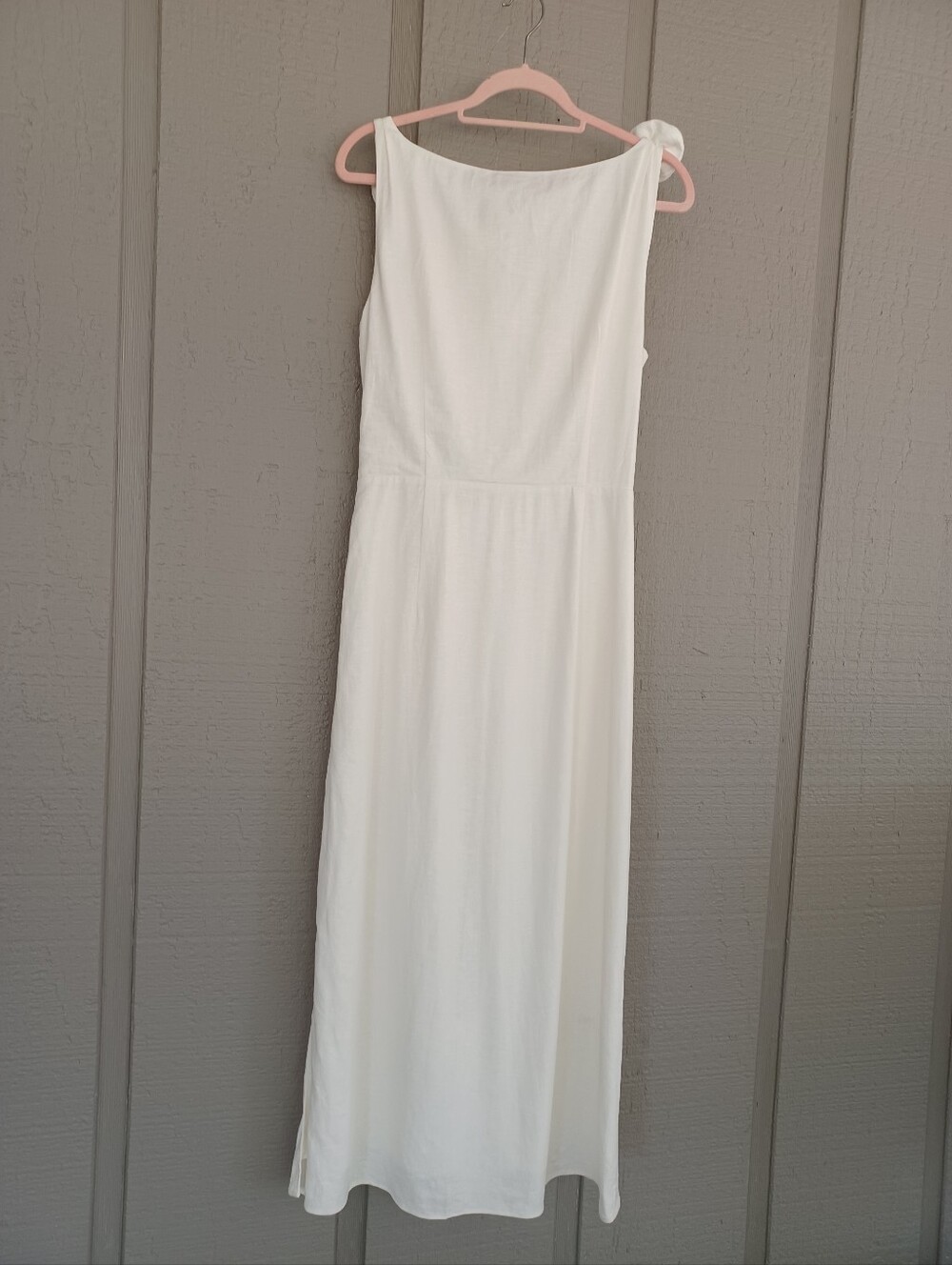 Maje Floral Appliqued Linen Blend Midi Dress Size 42 US 10 12 Feminine Cutout - Picture 5 of 16